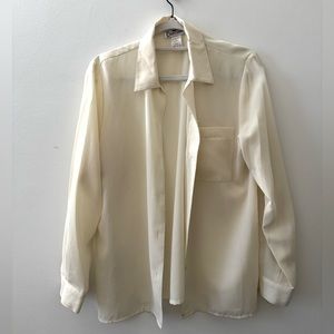 Vintage Semi-Sheer Button Down